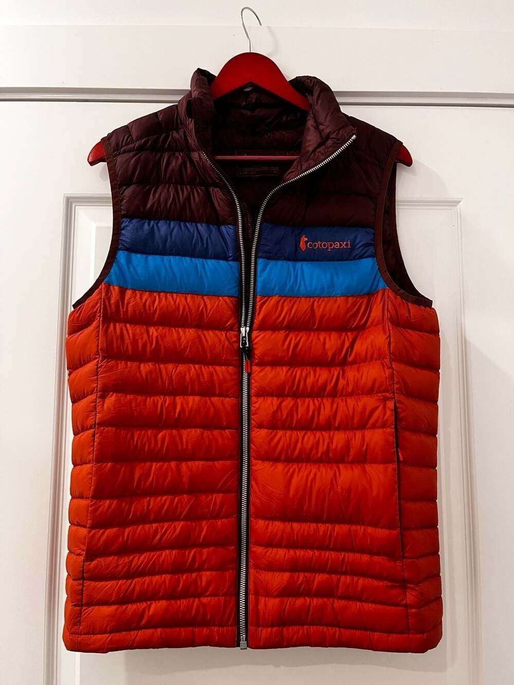 Cotopaxi Fuego Down Vest Multi-Color Red Orange Blue Men's Size M